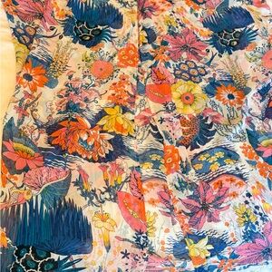 Floral Multicolor Patterned Fabric